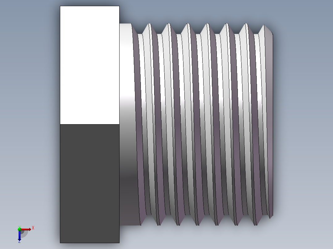 转接头-内外丝异径 DN15-DN8俯视图