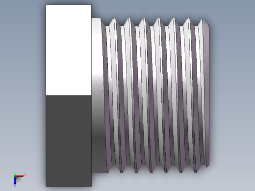 转接头-内外丝异径 DN15-DN8俯视缩略图