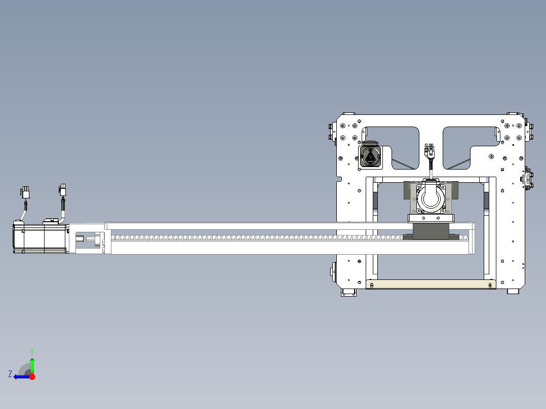 气动机械爪2x2阵型交叉手爪右视图