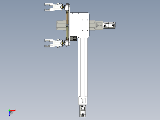 气动机械爪2x2阵型交叉手爪俯视缩略图