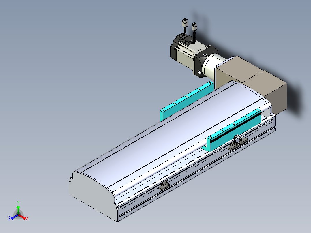 同步带滑台-半封闭B22-L100-C-S300-L-P75-D3-N5主视图