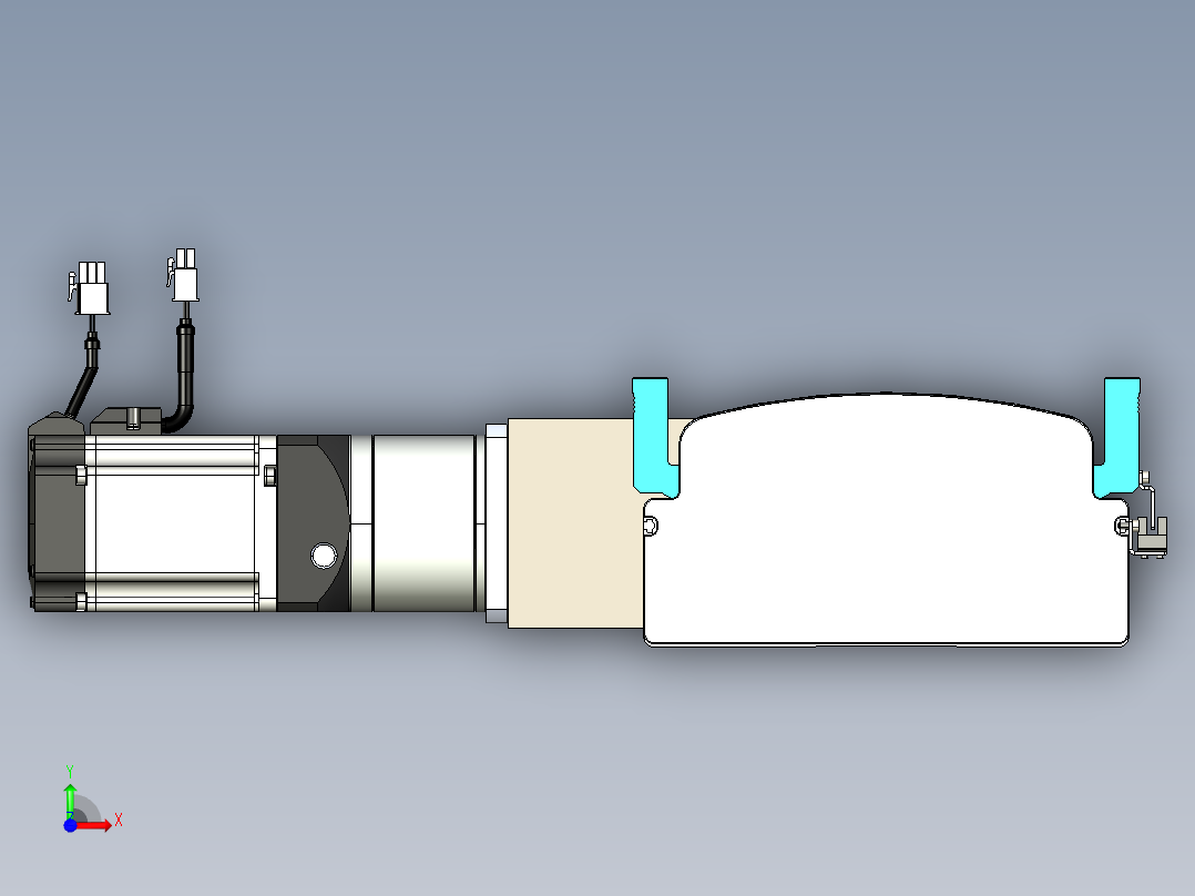同步带滑台-半封闭B22-L100-C-S300-L-P75-D3-N5前视图