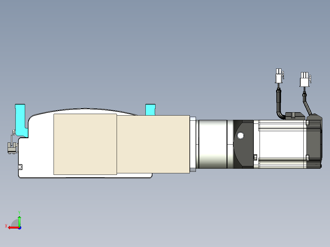 同步带滑台-半封闭B22-L100-C-S300-L-P75-D3-N5后视图