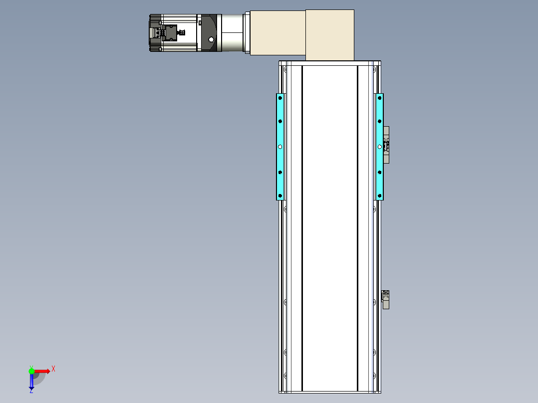 同步带滑台-半封闭B22-L100-C-S300-L-P75-D3-N5俯视图