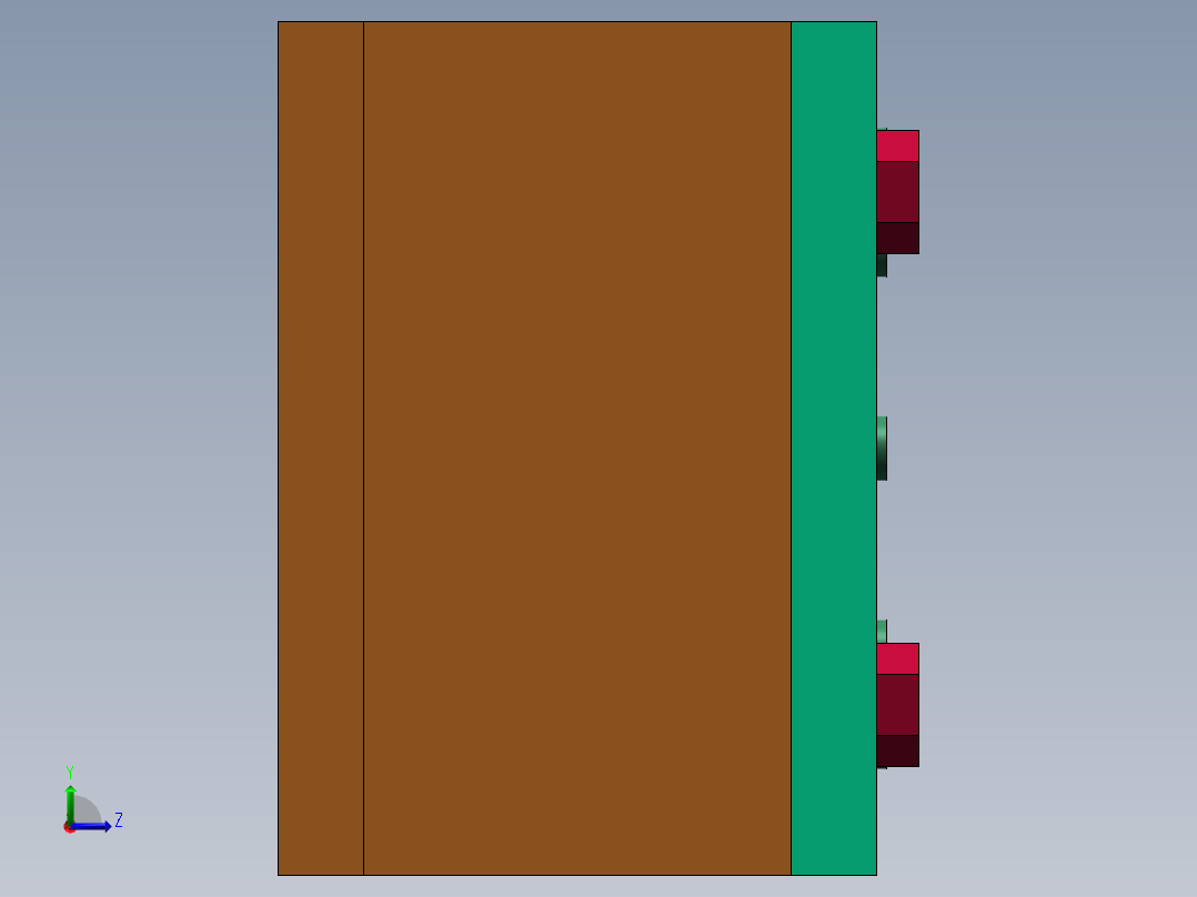 端盖零件钻8-20孔夹具设计左视图
