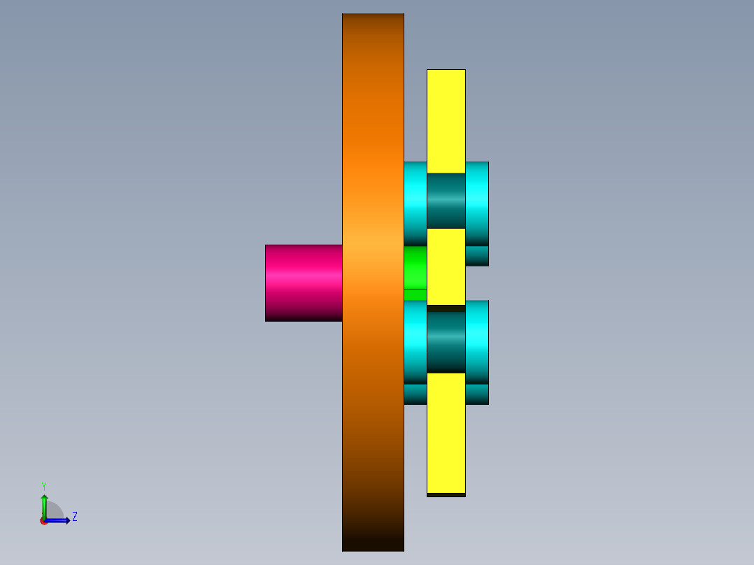 导杆的正弦运动左视图