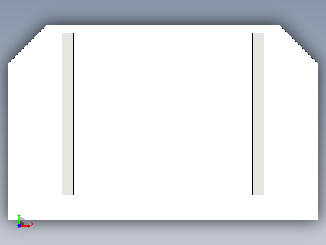 直角基座1910-3D多系列多零件图纸模型前视图