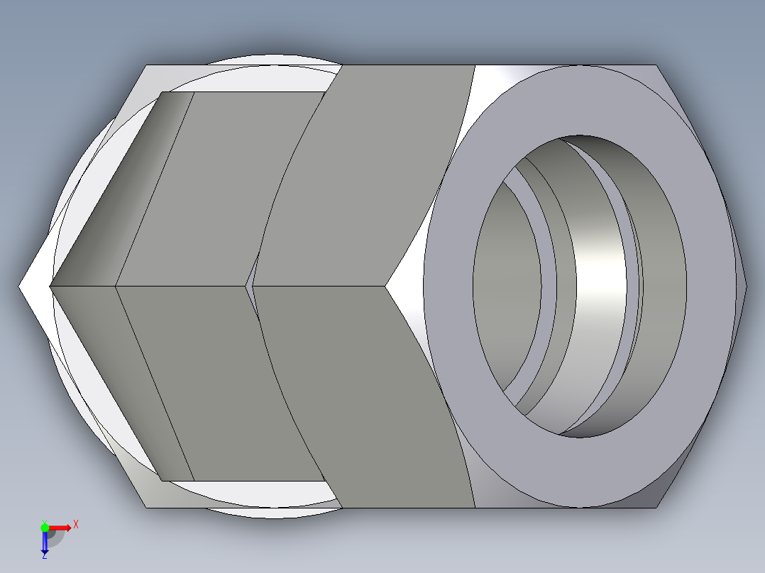 卡套式工业通用硬管接头EO_Adjustable_locknut_45_deg_elbow_VEE28LMCF俯视图