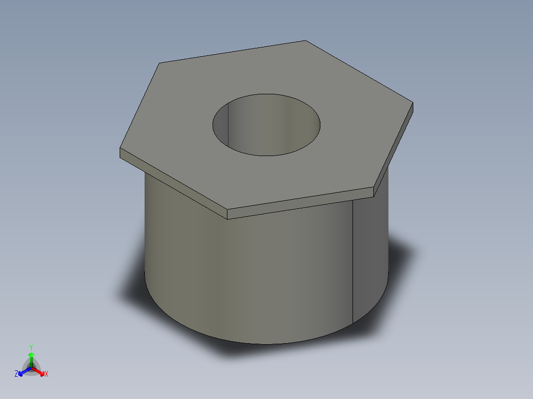 船舶管路系统SeaCor_ReducerBushing_SxSPIG_37J137248_2in x 0.75in正等轴测图