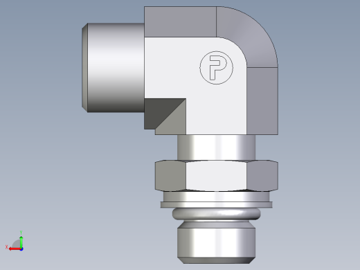 卡套式工业通用硬管接头EO_Adjustable_Locknut_elbow_WEE10LMOROMDCF后视缩略图