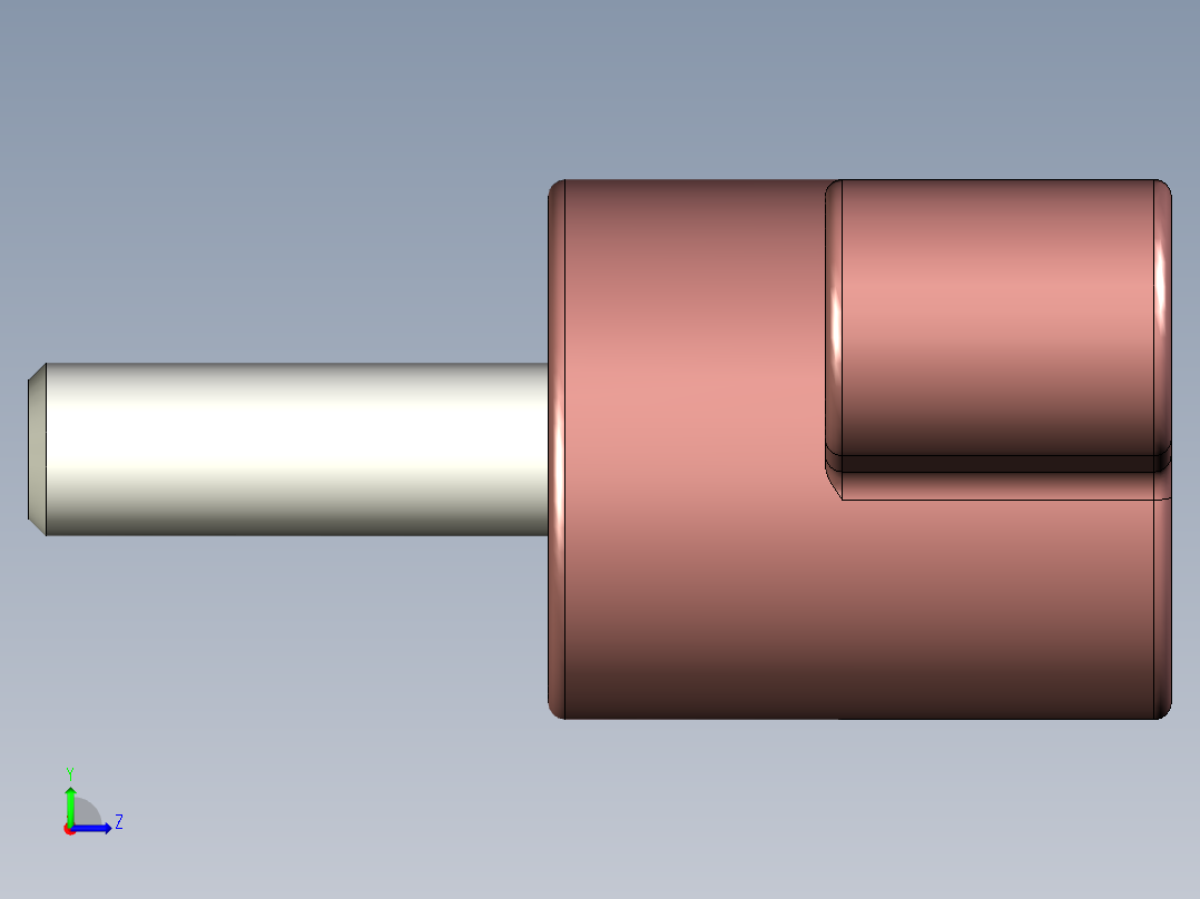 把手1085,1086-3D多系列多零件图纸模型左视图