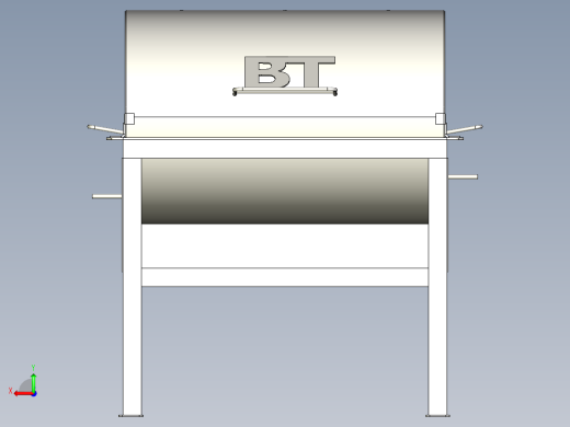 全不锈钢鼓式烧烤机烧烤机后视缩略图
