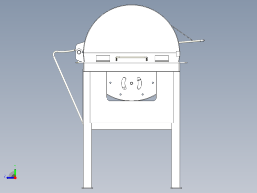 全不锈钢鼓式烧烤机烧烤机右视缩略图
