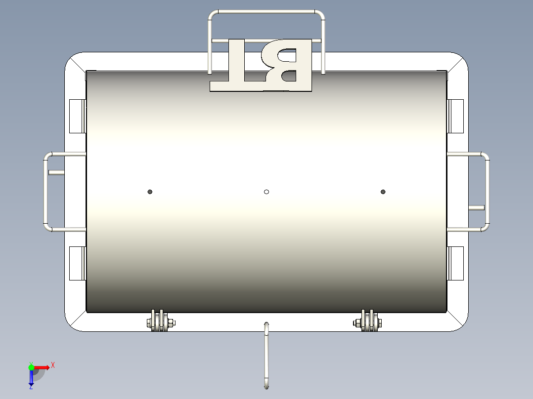 全不锈钢鼓式烧烤机烧烤机俯视图