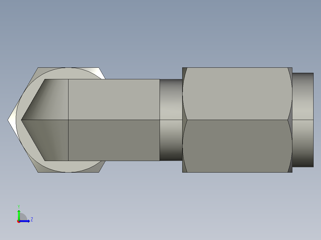 卡套式工业通用硬管接头4_ebu-s左视图
