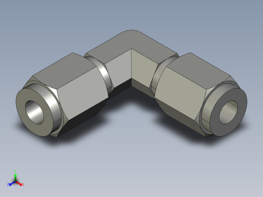 卡套式工业通用硬管接头4_ebu-s正等轴测缩略图