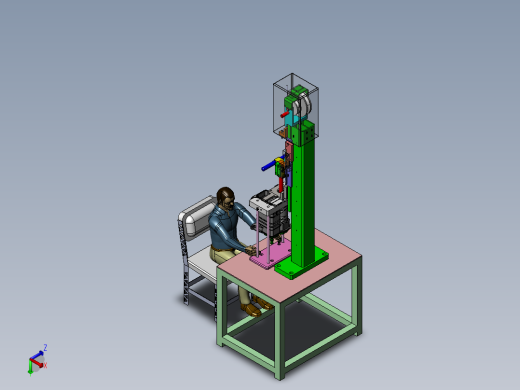 手动压瓶装机sw18可编辑正等轴测缩略图