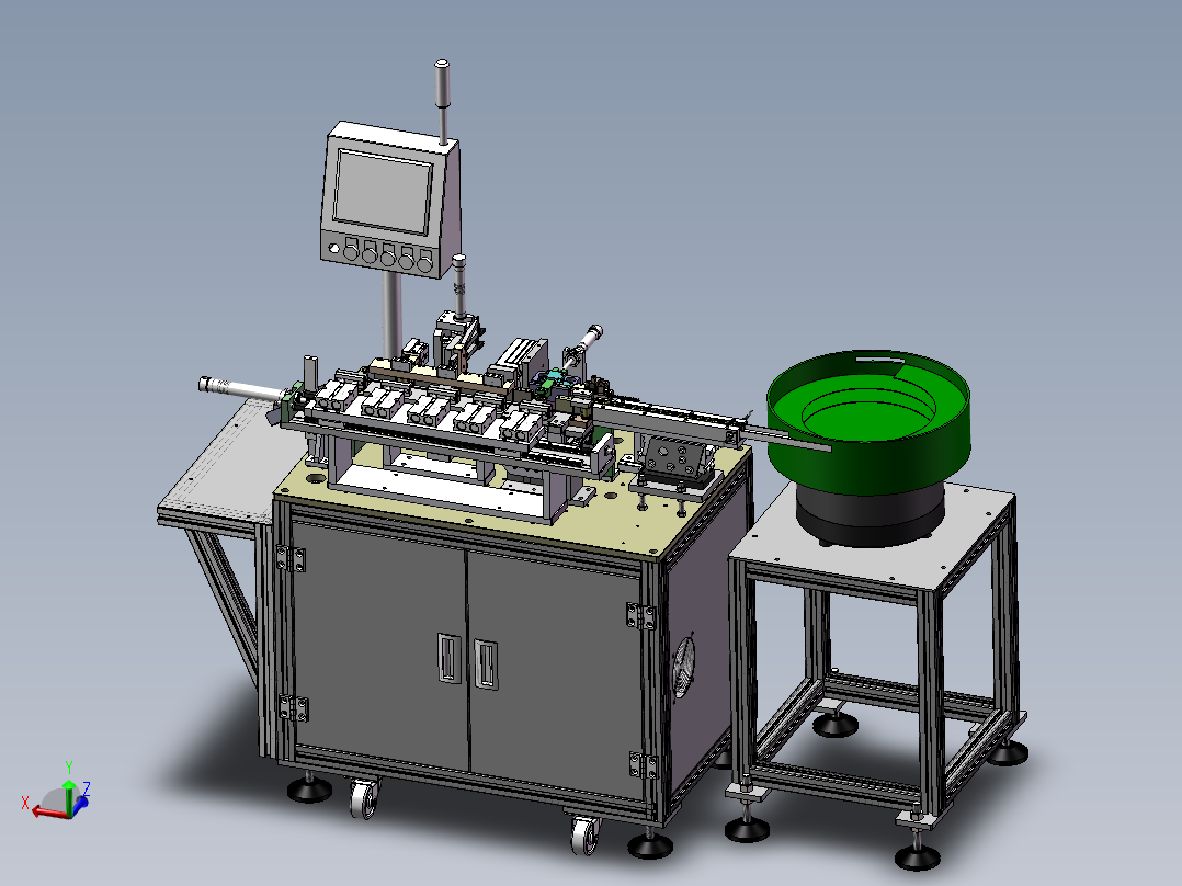 塑胶插端子机（sw14可编辑+工程图）