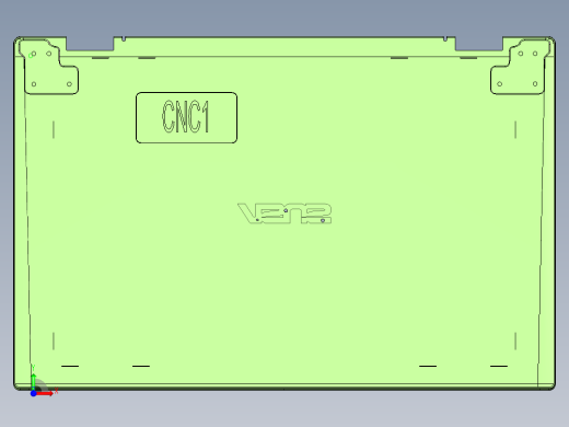 轻薄铁皮外壳CNC铣避位+阳极挂点程序UG模型前视缩略图