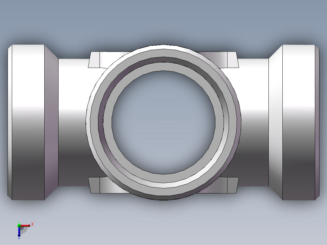 XC+XD 四通接头、XC-45俯视图