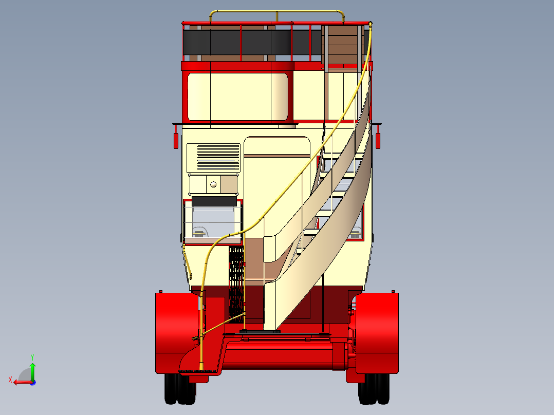 奔驰公共汽车 sw14后视图