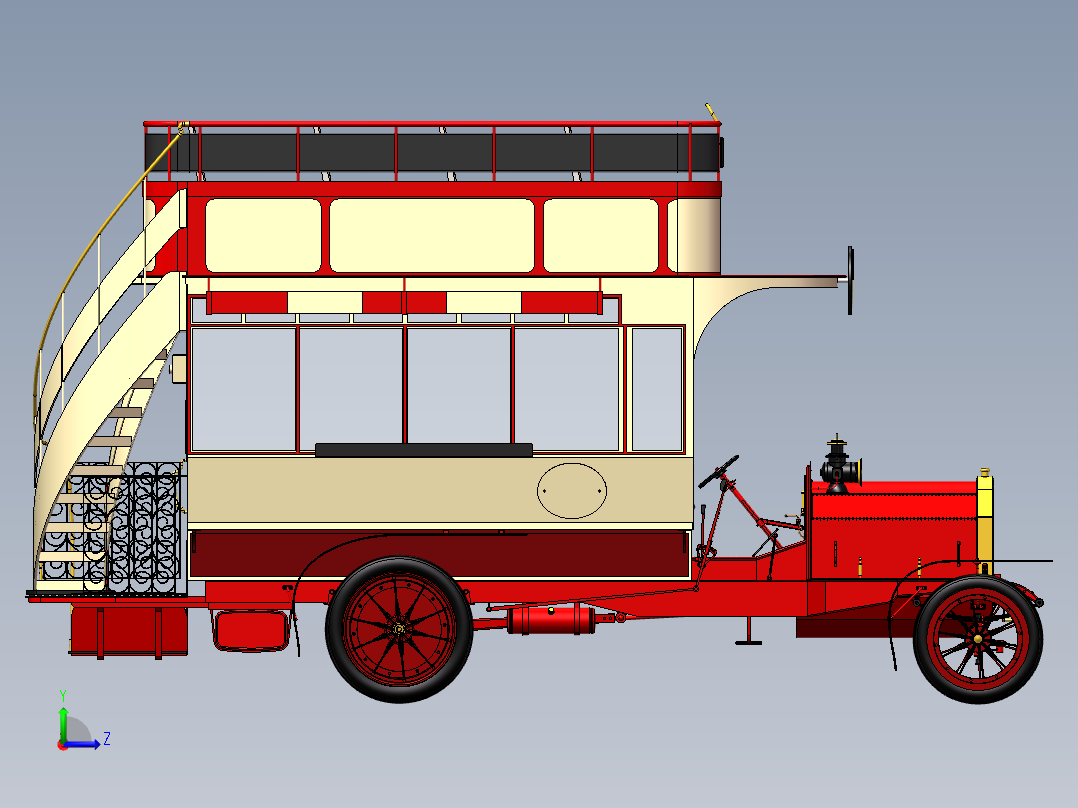 奔驰公共汽车 sw14左视图