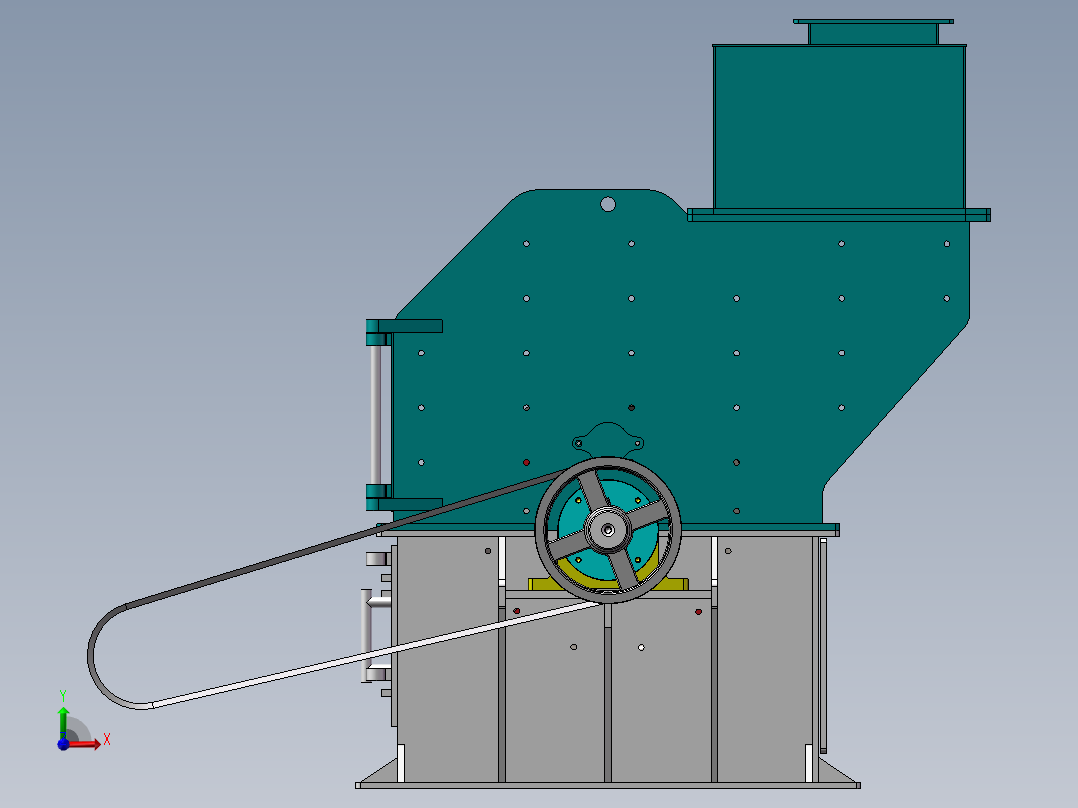 破碎机、冲击破碎机前视图