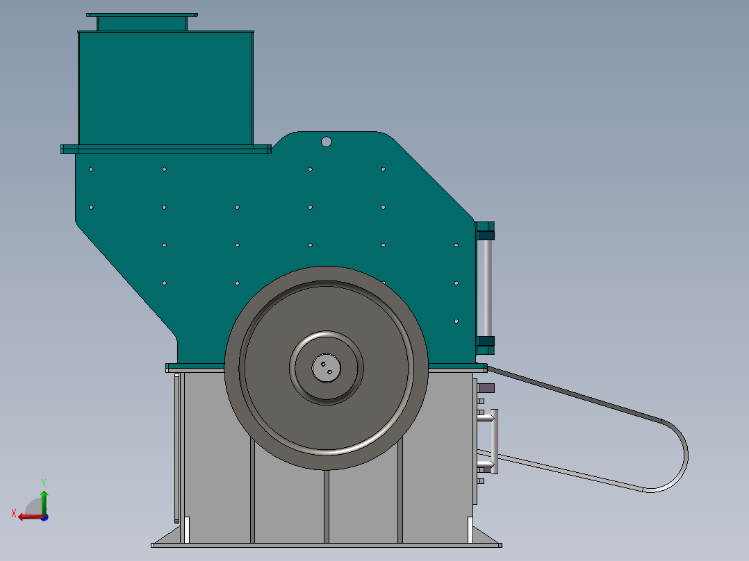 破碎机、冲击破碎机后视图