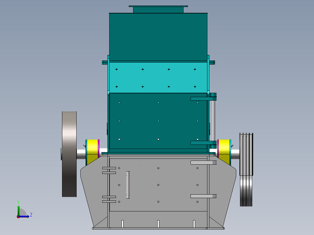 破碎机、冲击破碎机左视图