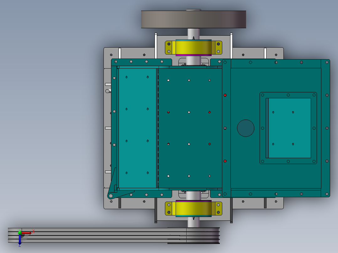 破碎机、冲击破碎机俯视图