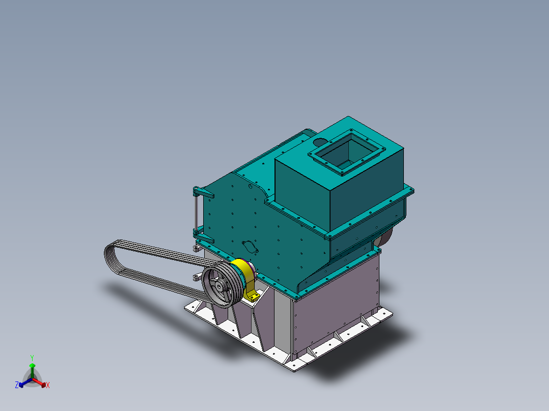 破碎机、冲击破碎机正等轴测图