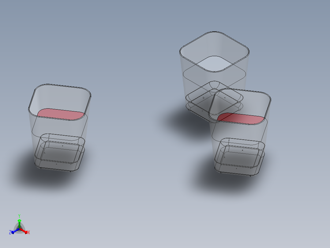 玻璃器子、杯子(28)正等轴测图