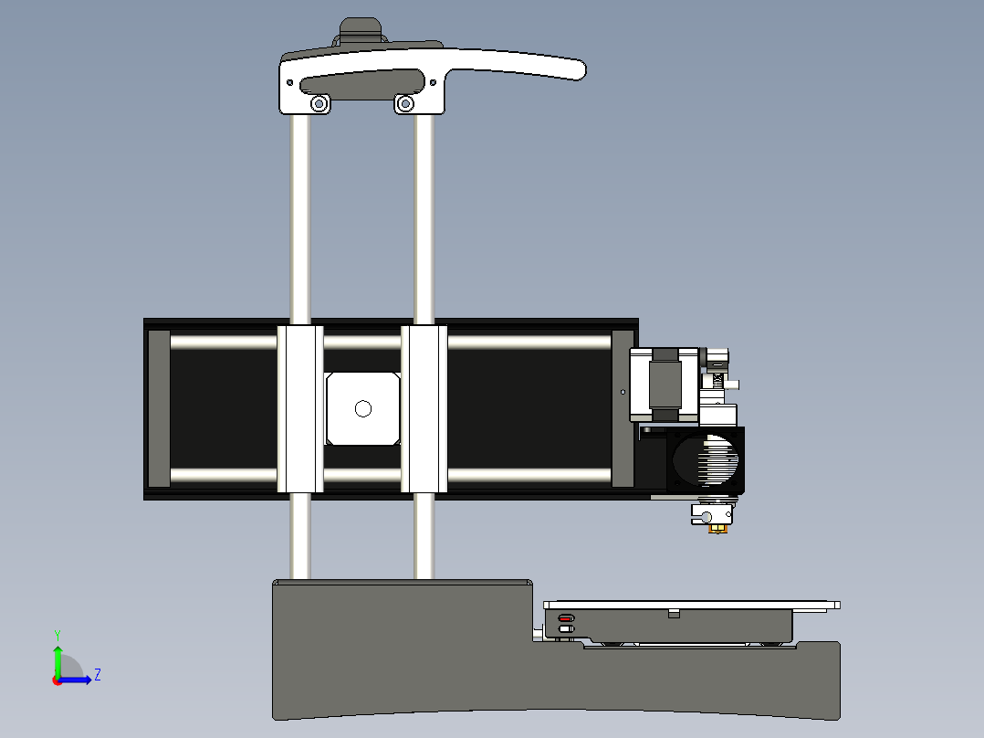 桌面激光切割机左视图