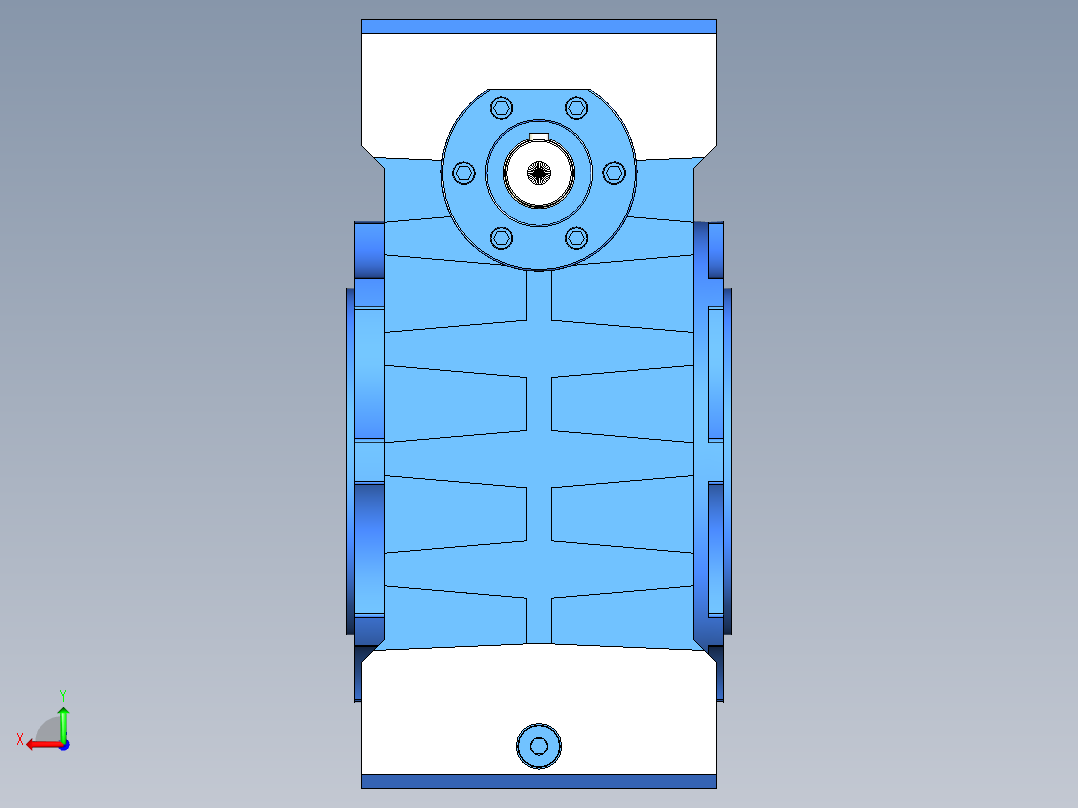 NRV110-150型蜗轮蜗杆减速机[NRV150╱20╱B3]后视图