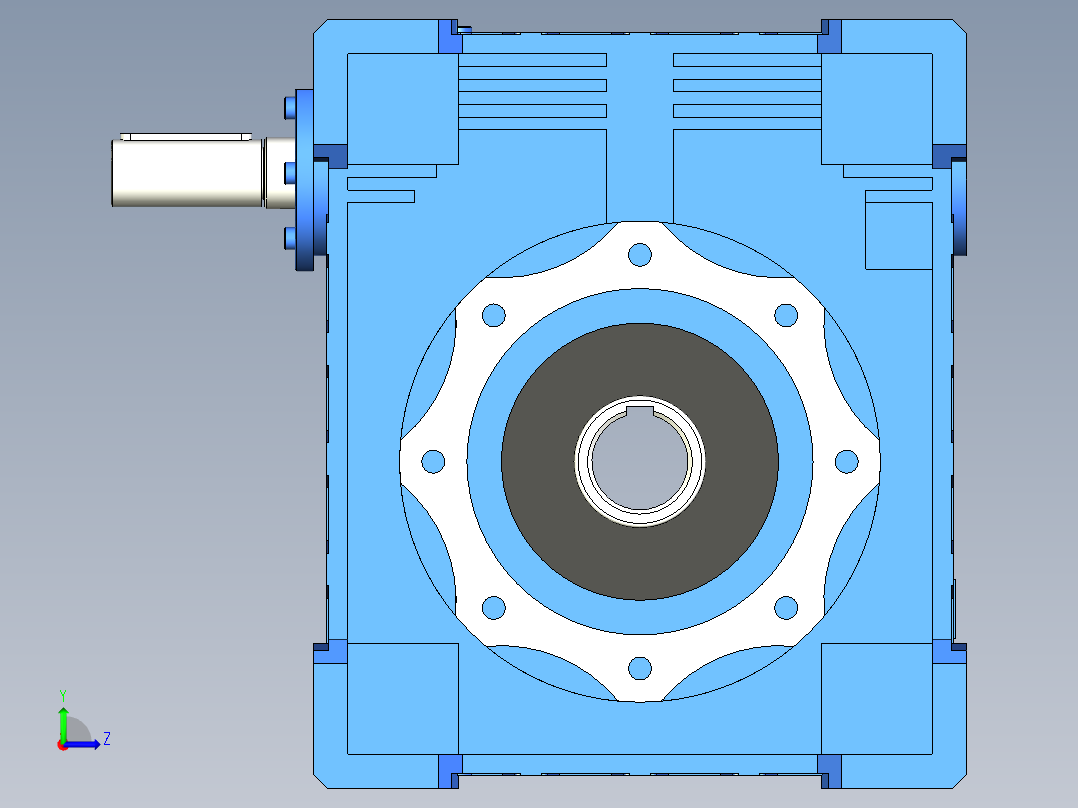 NRV110-150型蜗轮蜗杆减速机[NRV150╱20╱B3]左视图