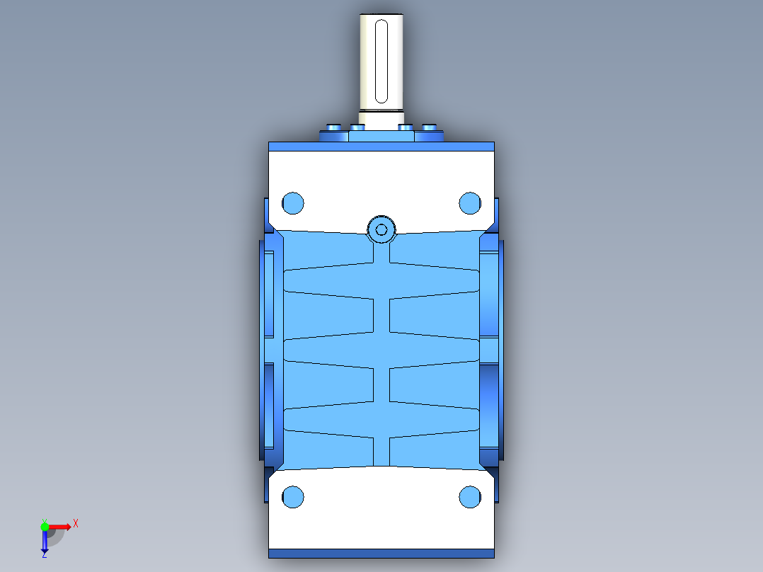 NRV110-150型蜗轮蜗杆减速机[NRV150╱20╱B3]俯视图