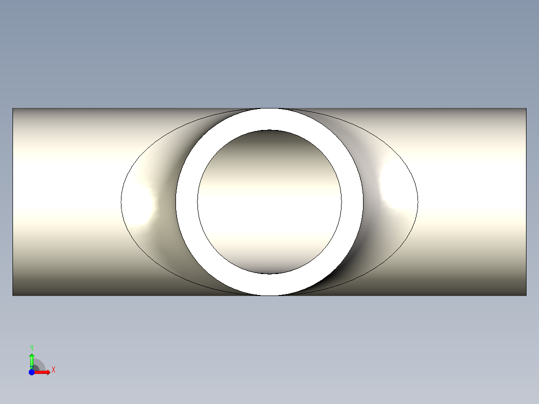 B3004493-焊接三通带配置前视图