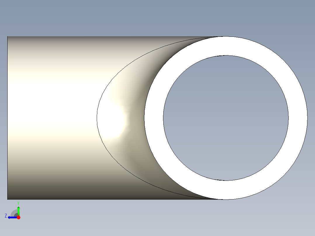 B3004493-焊接三通带配置右视图
