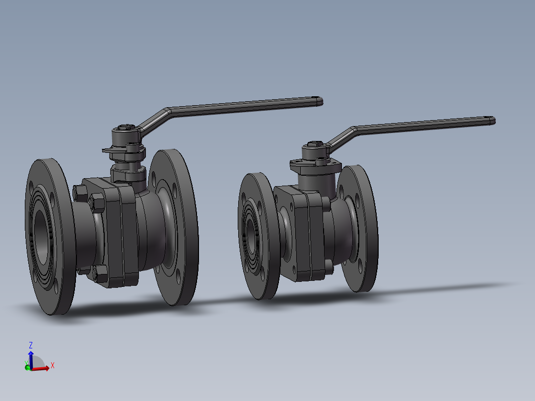 2款DSQ41F-16dn65型手动球阀模型主视图