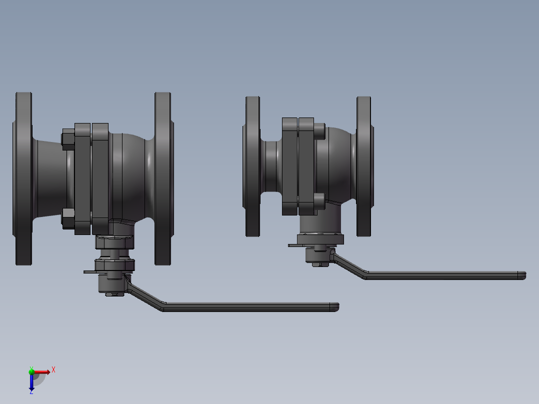 2款DSQ41F-16dn65型手动球阀模型俯视图