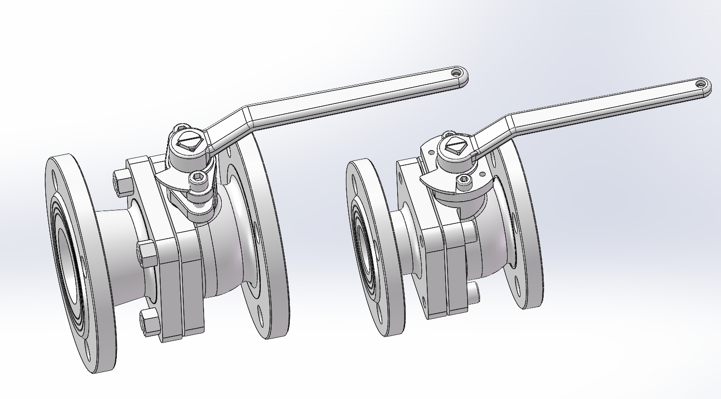 2款DSQ41F-16dn65型手动球阀模型