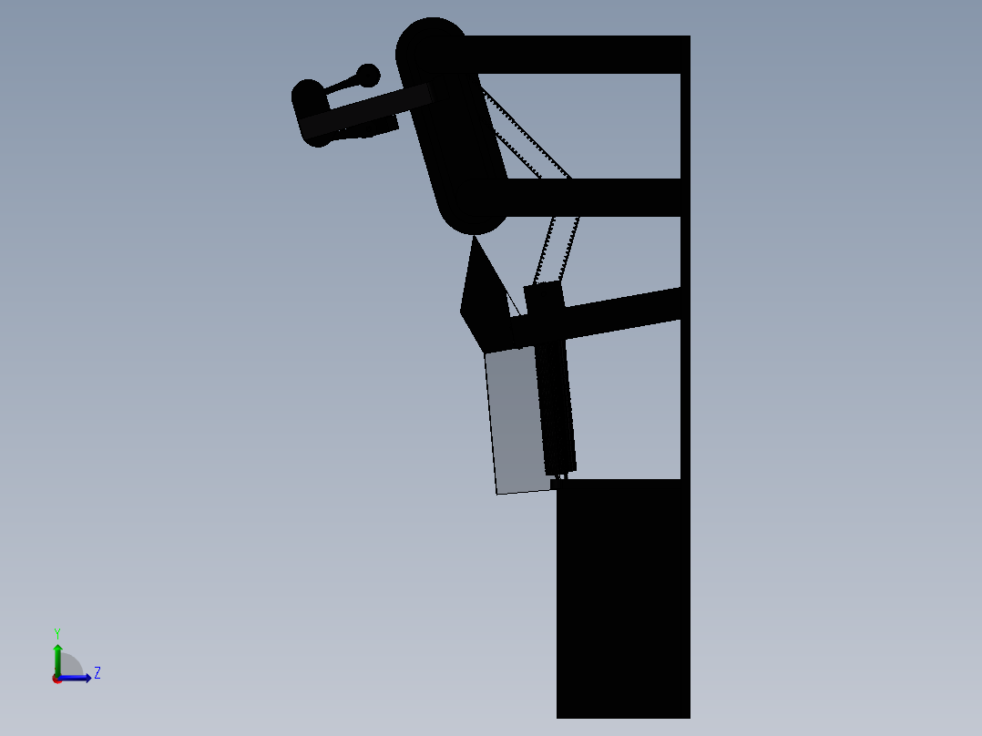 自动剥皮机左视图