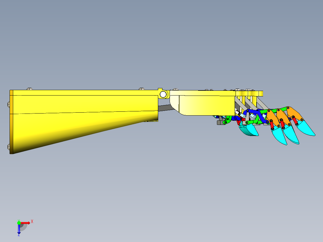 仿生手臂俯视图
