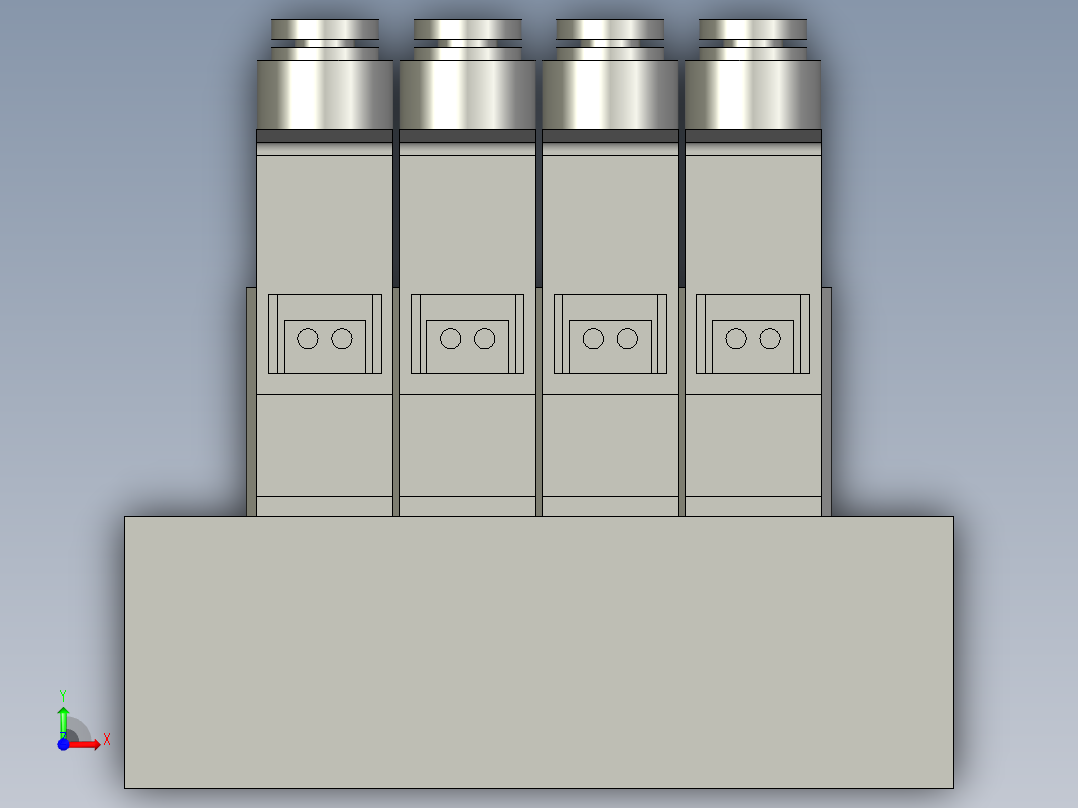 气路电磁阀集成SYS3-01前视图