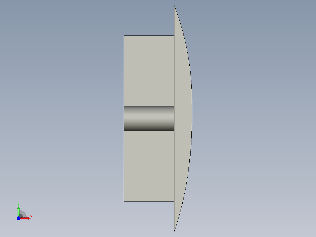 内嵌式铝合金拉手前视图