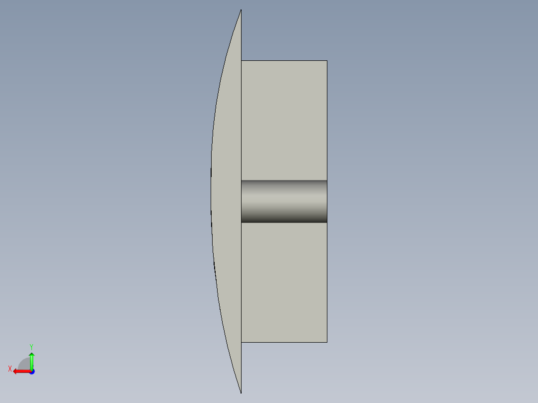 内嵌式铝合金拉手后视图
