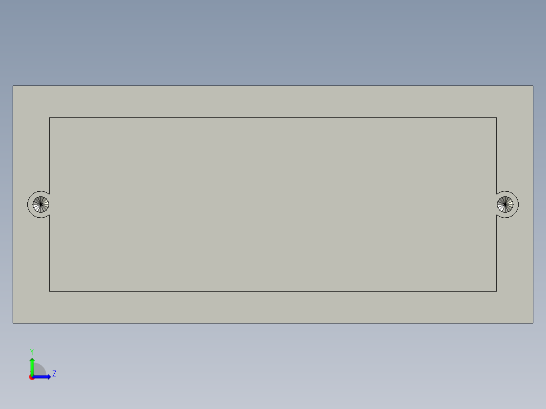 内嵌式铝合金拉手左视图
