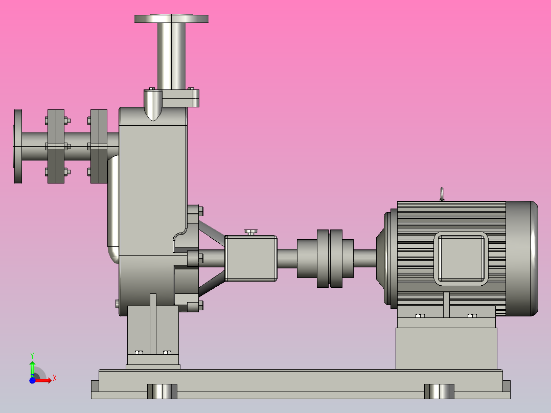 ZW系列自吸式无堵塞排污泵[ZW32-10-20]前视图