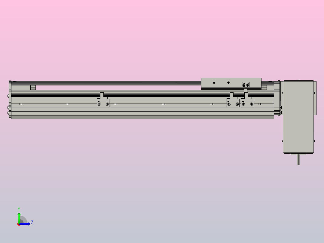 MT120BT半封闭皮带滑台[MT120BT.L100.300.LD.P40.C3]左视图