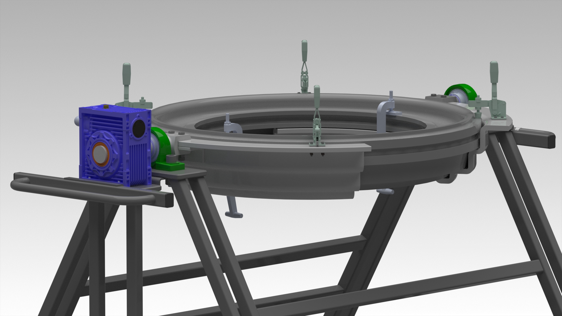 推车设计用于携带重量为 200 公斤的钢盘